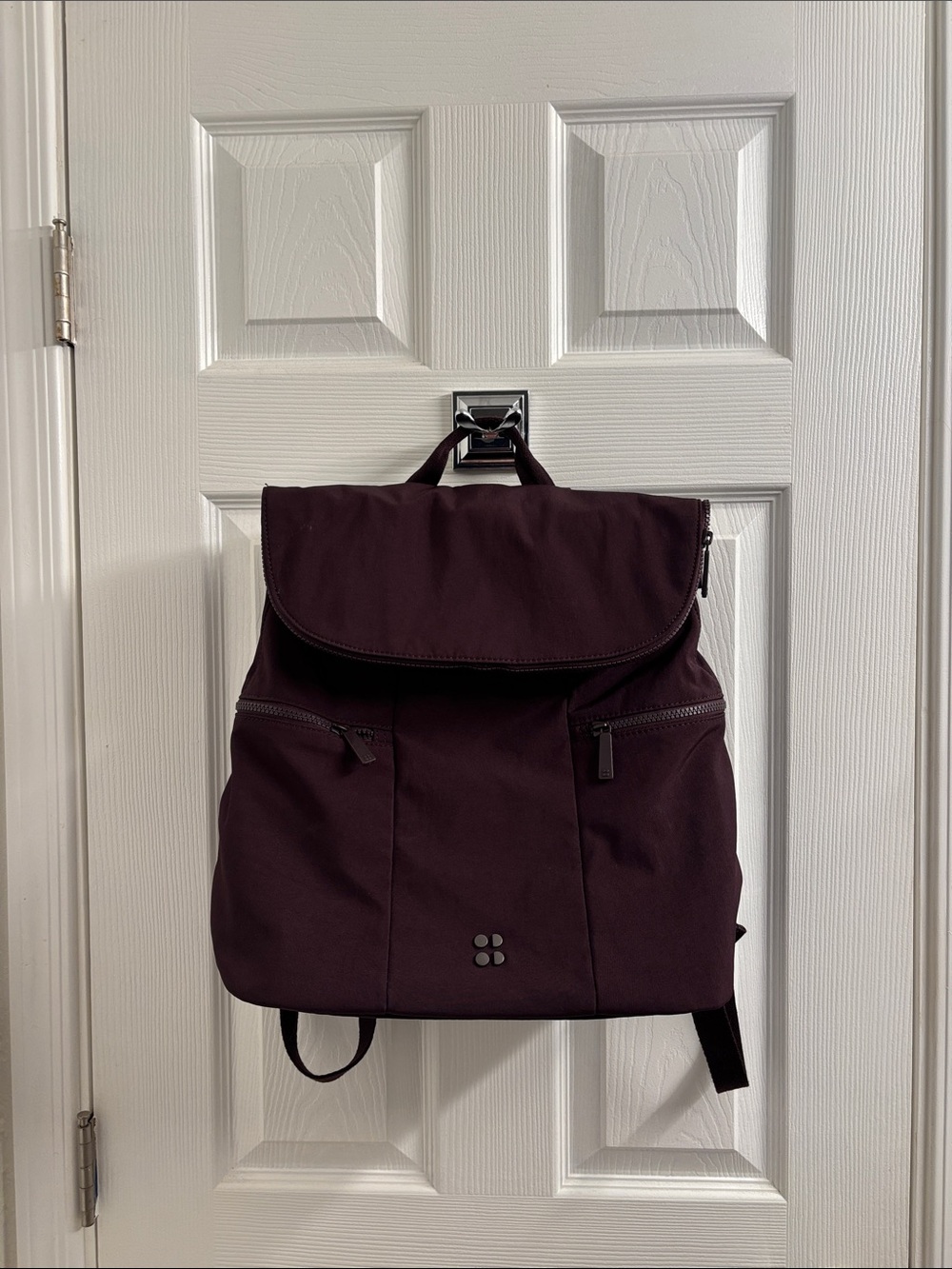 SWEATY BETTY Sporty Backpack in Black Cherry Yoga/Diaper Bag/Sporty